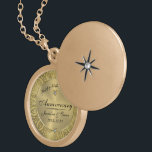 50:e Bröllop-årsdagen för Guld och diamanter i Sil Berlockhalsband<br><div class="desc">Elegant lycklig 50:e bröllop-årsdagen,  guld och diamanter med svart anpassade.</div>