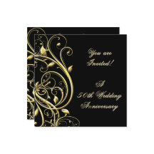 50:e Bröllop-årsdagen för inbjudan