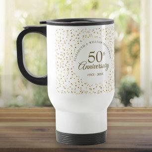 50:e Bröllop-årsdagen Golden Hearts Resemugg