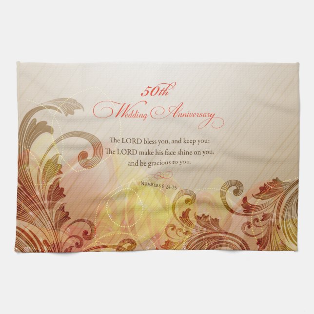 50:e Bröllop-årsdagen, Lord Bless & Behålla Kökshandduk (Horisontell)