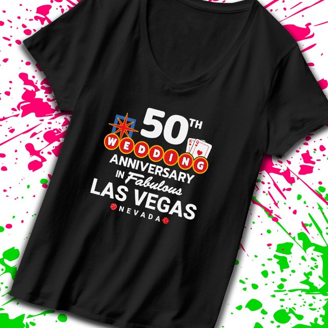 50:e Bröllop-årsdagen Par Las Vegas Resa T Shirt (Skapare uppladdad)