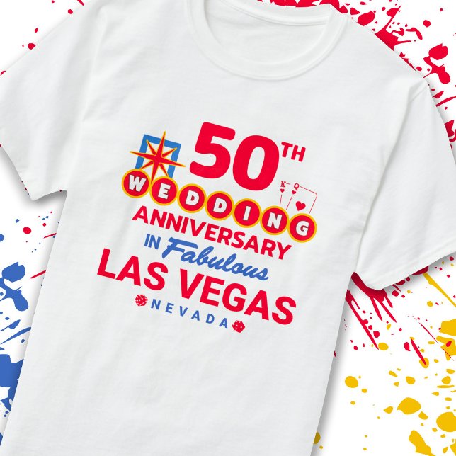 50:e Bröllop-årsdagen Par Las Vegas Resa T Shirt (Skapare uppladdad)