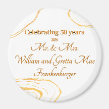 50:e Bröllop-årsdagen Party Guld och vit