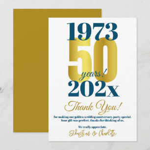 50:e Bröllop-årsdagen Party Tack