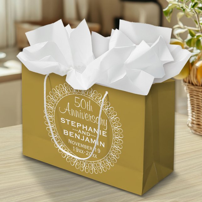 50:e Bröllop-årsdagen Personlig (Custom Gift Bag)