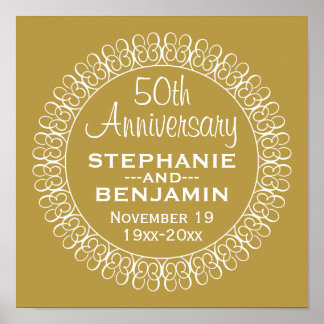50:e Bröllop-årsdagen Personlig Poster
