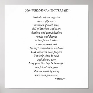 50:e Bröllop-årsdagen Poster