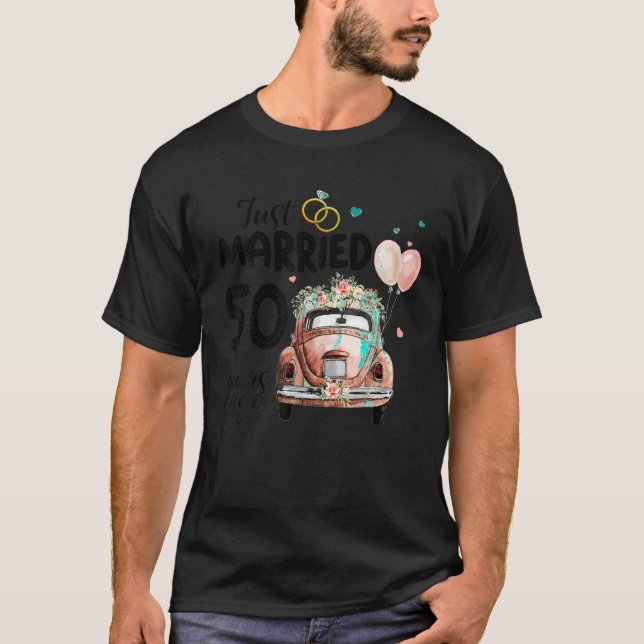 50:e Bröllop-årsdagen Shirt Ny gifta 50 år T (Framsida)