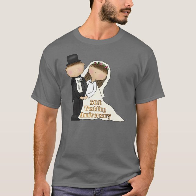 50:e Bröllop-årsdagen T-shirt (Framsida)