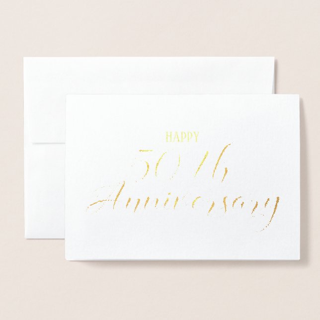 50:e Bröllop-årsjubileet Religiösa Card Folierat Kort (Framsida med kuvert)