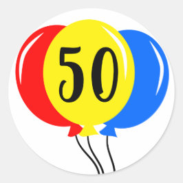 50:e dagen med färgämnen runt klistermärke