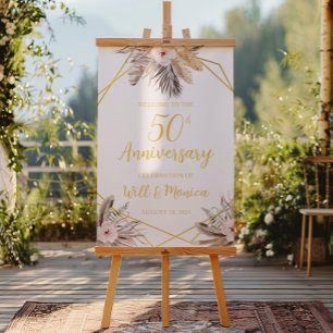 50:e Elegant bröllop-årsdagen Poster