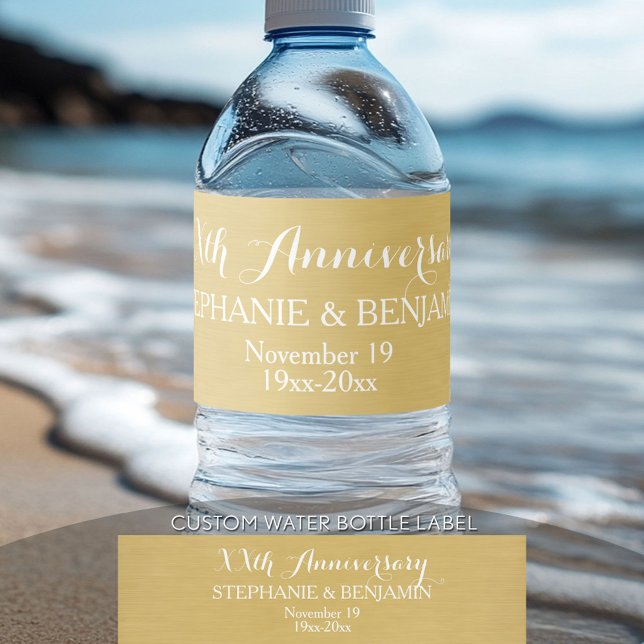 50:e eller annan Personlig för Bröllop-årsdagen Vattenflaskor Etikett (Custom Graduation Water Bottle Label)