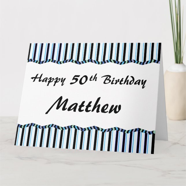 50:e eller någon ålder vid födelsedag kort (Framsida)