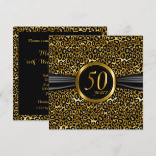 50:e Exotiska Glamorösa Leoparddesignen Inbjudningar