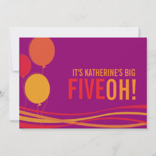 50:e FIVEOH!-fotofödelsedag inbjudan