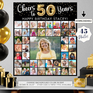 50:e födelsedag 45 fotosamlingstekar till år poster