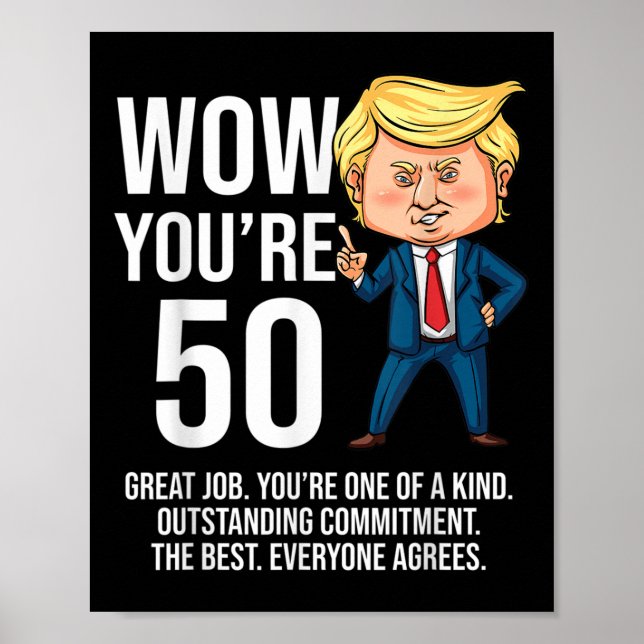 50:e födelsedag 50 år gammal styv Republican Poster (Framsidan)