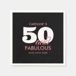 50:e födelsedag 50 och svett pappersservett