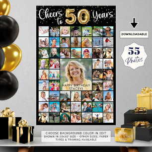 50:e födelsedag 55 fotosamlingstekar till år poster