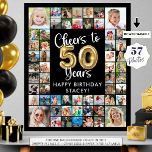 50:e födelsedag 57 fotosamlingstekar till 50 år poster
