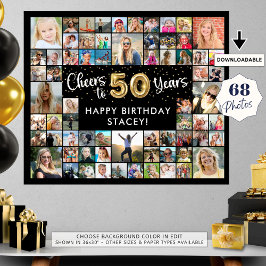 50:e födelsedag 68 fotosamlingstekar till 50 år poster