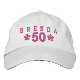 50:e födelsedag Anpassningsbar ROSA Embroidery H50 Broderad Keps