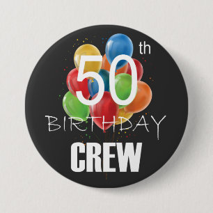 50:e födelsedag Besättningsgruppens 50 Party-runda Knapp