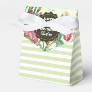 50:e födelsedag Blommigt Vår Blooms Rand Presentaskar