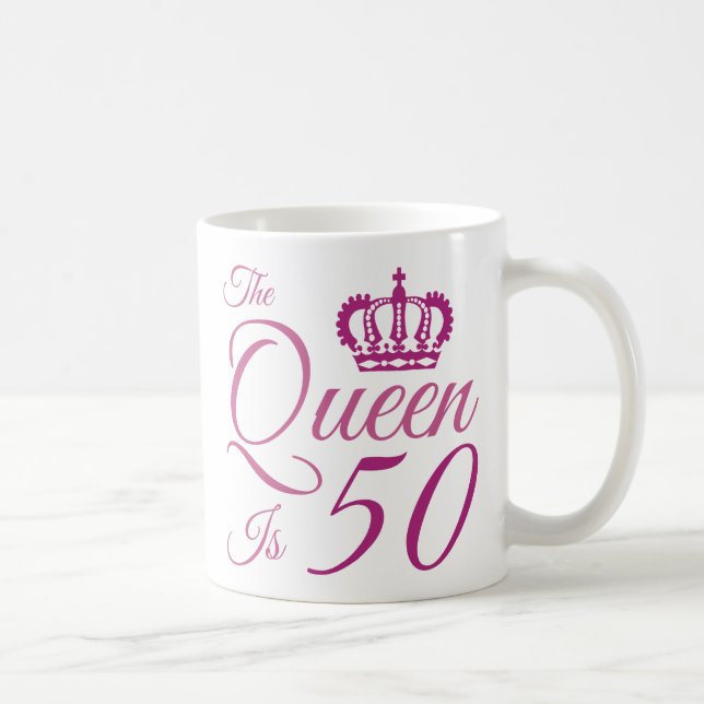 50:e födelsedag drottning kaffemugg (Höger)