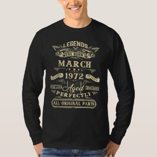 50:e födelsedag för de arter som fötts i mars 1972 t shirt