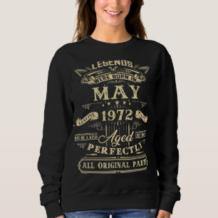 50:e födelsedag för förklaringar födda i maj 1972 t shirt