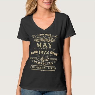 50:e födelsedag för förklaringar födda i maj 1972 t shirt