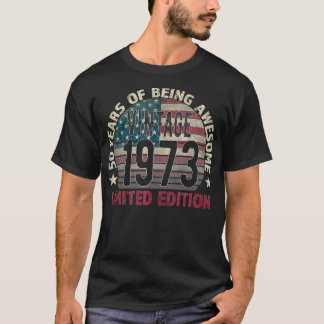 50:e födelsedag Gift manar Vintage 1973 50 år gamm T Shirt