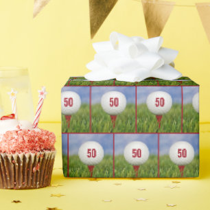 50:e födelsedag Golf Boll Presentpapper
