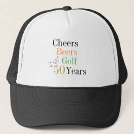 50:e födelsedag Golf Cheers Öl Minimal Keps
