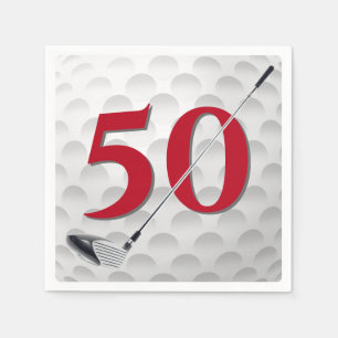 50:e födelsedag Golf Klubb Napkins Pappersservett