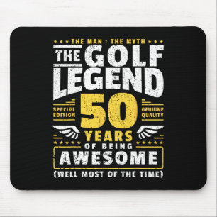 50:e födelsedag Golf Player 50 år gammal Golfer Musmatta