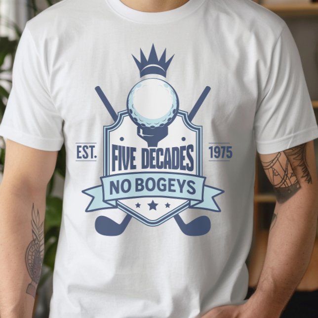 50:e födelsedag Golf Thmet No Bogeys T Shirt (Skapare uppladdad)