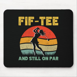 50:e födelsedag Golf Women's design Retro 50 Year  Musmatta