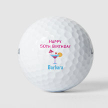 50:e födelsedag Golfer Cute Rosa Martini
