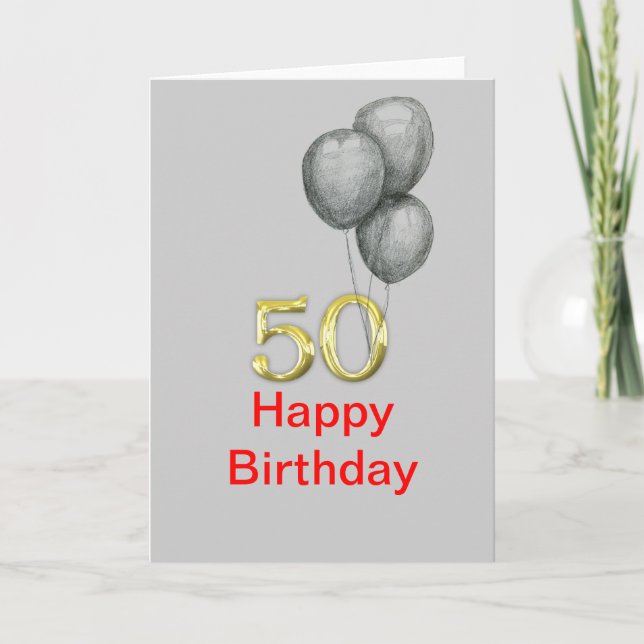 50:e födelsedag Guld Antal blanka blankkort Kort (Framsida)