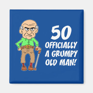 50:e födelsedag Gumpy Old Man Magnet