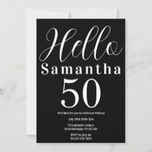 50:e födelsedag Hej 50 Svarta och vita Party