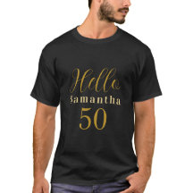 50:e födelsedag i Black Guld Personlig Birthday