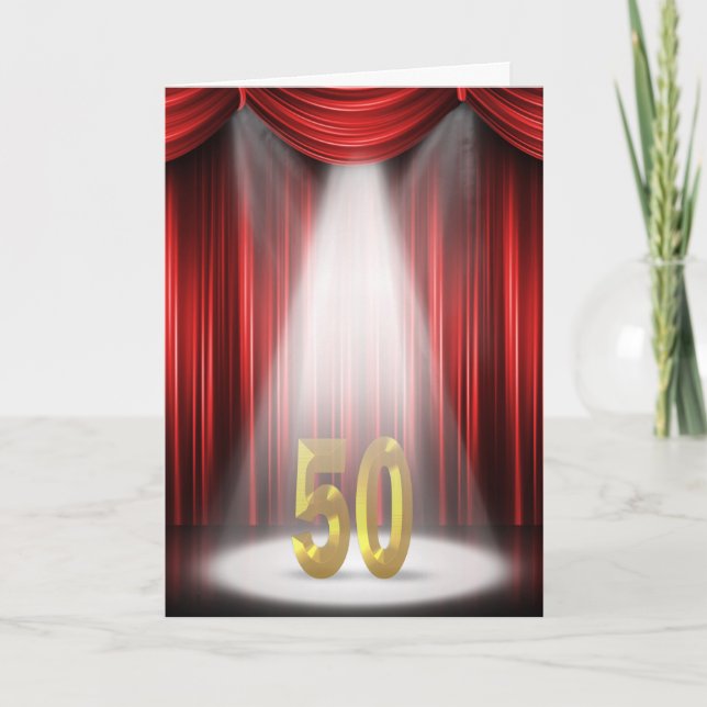 50:e födelsedag i fokus kort (Framsida)