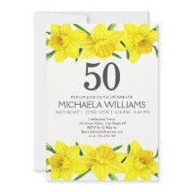 50:e födelsedag Inbjudan till vattenfärgspartiet D