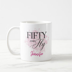 50:e födelsedag kaffe i mugg, modernt peronalisera kaffemugg