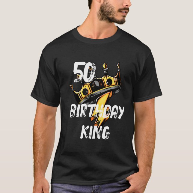 50:e födelsedag Kung personaliserar T Shirt (Framsida)