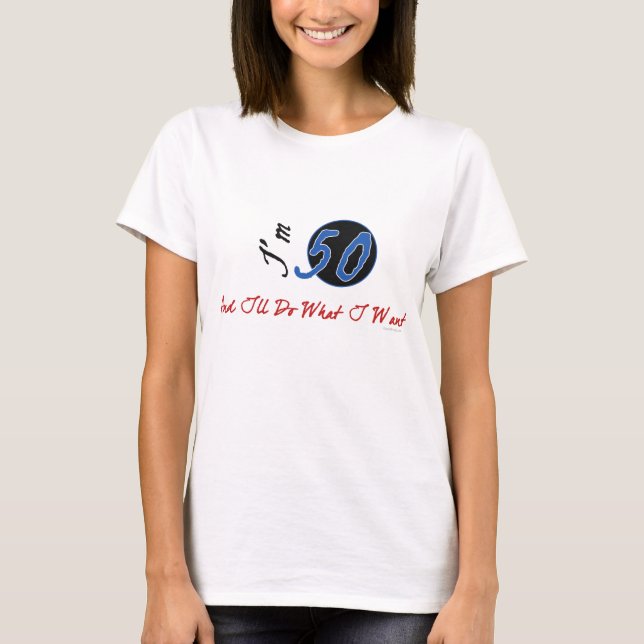 50:e födelsedag Kvinnor T-Shirt! Tröja (Framsida)